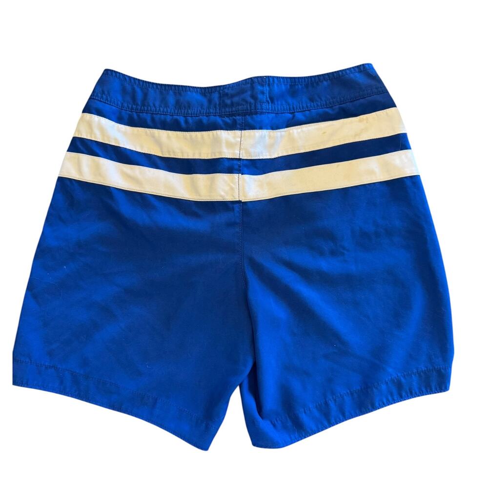Y2K Abercrombie & Fitch Blue Stripe Board Shorts Swim Trunks Preppy Mens L - Picture 4 of 8
